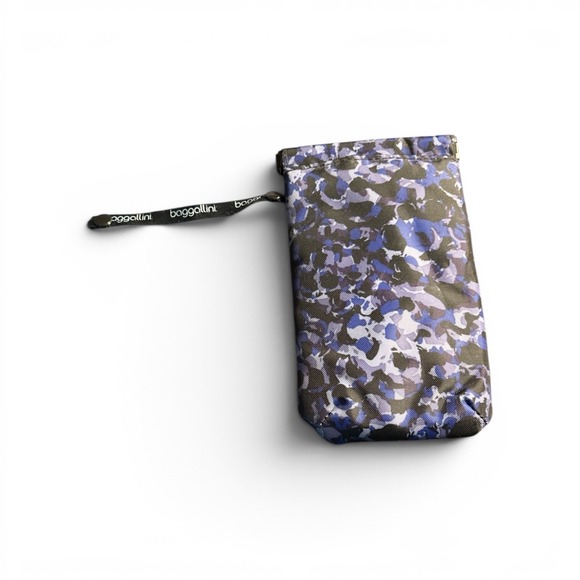 Baggallini Accessories - Baggallini Blue Purple Camouflage Nylon Squeeze Top Eyeglass Case Pouch